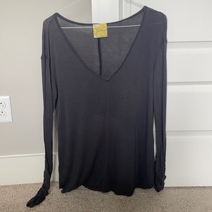 Free People Charcoal Top Size S